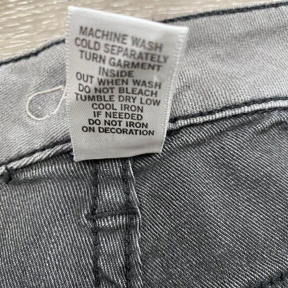 Cache Gray Straight Leg Embellished Beaded Jeans SZ 0 - Picture 8 of 11